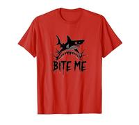 Bite Me: Fierce Shark Attack for Ocean Enthusiasts T-Shirt, Men, Red, 3XL