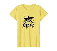 Bite Me: Fierce Shark Attack for Ocean Enthusiasts T-Shirt, Women, Lemon, 3XL