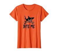 Bite Me: Fierce Shark Attack for Ocean Enthusiasts T-Shirt, Women, Orange, XX-Large