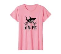 Bite Me: Fierce Shark Attack for Ocean Enthusiasts T-Shirt, Women, Pink, L