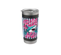 Bite Me Shark Sarcastic Funny Ocean Beach Trendy Fun Summer Stainless Steel Insulated Tumbler
