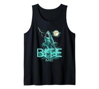 Bite Me Shark Sarcastic Funny Ocean Beach Trendy Summer Fun Tank Top