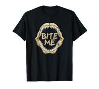 Bite Me Shark Teeth Cool Funny Value Graphic T-Shirt