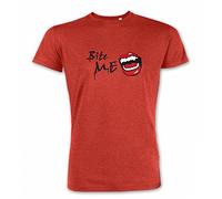 Bite Me! Vampire Fangs Premium T-shirt - Mid Heather Red Large