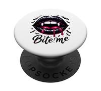 Bite Me Vampire Lips Halloween PopSockets Adhesive PopGrip