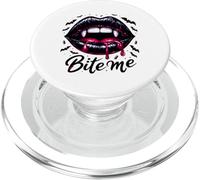 Bite Me Vampire Lips Halloween PopSockets PopGrip for MagSafe