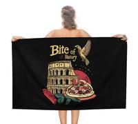 Bite of History Italy Bath Towels 130x80cm Large Lightweight Soft Absorbent Travel Beach Towel
