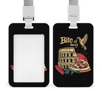 Bite of History Italy ID Badge Holder Name Card Holders Photocard Case with Lanyard for Teacher Nurse Office