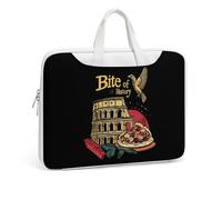 Bite of History Italy Laptop Sleeve Bag with Crossbody Strap Handbag Briefcase for Work Fits 13-17 Inch