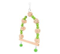 Bite Resistant Bird Swing Parakeet Relax Stand with Ball Design Durable Perch Accessory for Caged Birds for Parrots and Budgies