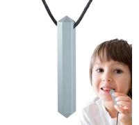 Bite-Resistant Jewelry - 7.5cm Silicone Gem Pendant, Durable Chewable Motor Tool Safety Breakaway Buckle | Calm Soothing Teether Necklace for Boys Girls Children ADHD Sensory