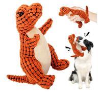 Bite Resistant Robust Dino, Dog Toys Indestructible, Squeaky Dog Toys, Dog Chew Toy for Medium and Large Dog Playing (Red, 20cm)