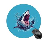 Bite Shark Round Mouse Pad for Office Home