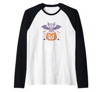 Bite Sized Fright Halloween Raglan Baseball Tee