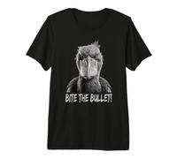 Bite The Bullet Shoebill Stork Humor Premium T-Shirt
