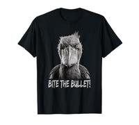 Bite The Bullet Shoebill Stork Humor T-Shirt