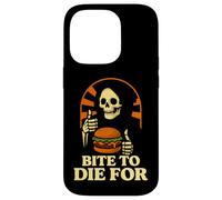 Bite to Die For Burger Grim Reaper Humor Case for iPhone 14 Pro