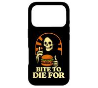 Bite to Die For Burger Grim Reaper Humor Case for iPhone 17 Pro