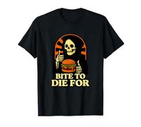 Bite to Die for Burger Grim Reaper Humor T-Shirt
