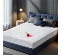 Biteany 100% Waterproof Mattress Protector, 3D Air Mesh Cooling Bamboo Mattress Cover with Deep Pocket Fits 8"-21" (White, Queen)