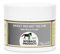 Biteback 'Sweet Relief Silver' Cream - Essential Silver Cream for Horses & Dogs, Antiseptic for Minor Abrasions & Rubs, Ideal First Aid, Silver-Infused for Skin Care & Revival - 50g