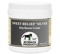 Biteback 'Sweet Relief Silver' Cream - Essential Silver Cream for Horses & Dogs, Antiseptic for Minor Abrasions & Rubs, Ideal for First Aid Kit, Skin Care & Revival - 500g