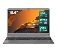 BiTECOOL 15.6" Windows 11 Laptop, Intel Core i3-5005U, 16GB RAM, 512GB SSD, FHD IPS Display, 2.4G/5G WiFi, BT5.0, RJ45, Webcam, Long Battery Life - for Work, Study, and Entertainment