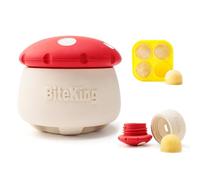 BiteKing Natural Rubber Dog Frozen Treat Dispenser Toy for Medium and Large Dogs - Lifetime Replacement - Long-Lasting Interactive Puzzle Dog Mushroom Toy for Large Breed (Treat Molds Included)