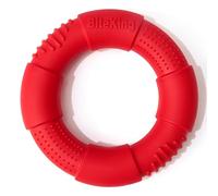 BiteKing Natural Rubber Dog Ring Toy for Large Aggressive Chewers - Lifetime Replacement - Indestructible Tug Fetch Toy for Large Breed - Durable Tough Dog Chew Toy for Super Chewer, Red