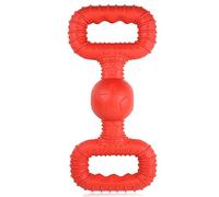BiteKing Natural Rubber Dog Toys for Large Aggressive Chewers - Lifetime Replacement - Tough Tug War Dog Toy for Large Dogs Tooth Clean, Red