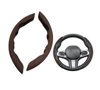 BITELF 2 Pcs Car Suede Leather Anti-slip Segmented Steering Wheel Covers, for Audi Q2 Q3 Q4 Q5 Q7 Q8 SQ2 SQ5 SQ7 SQ8 RS-Q3 RS-Q8 TFSI Accessories,E