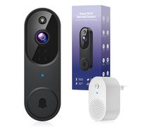BITEPASS - 1080p Wireless Video Doorbell with Ring Doorbell, AI Human Detection, 2-Way Audio, Live FHD View, Wireless, Night Vision, Cloud Storage, Powered by