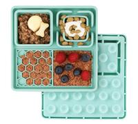 Bitesize Creations Cat & Dog Lick Mat with Suction Cups - 2-in-1 Silicone Lick Pad & Puzzle Feeder - Pet Food Mat for Anxiety Relief & Boredom - BPA-Free & Dishwasher Safe - Turquoise