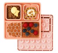 Bitesize Creations Cat & Dog Lick Mat with Suction Cups - 2-in-1 Silicone Lick Pad & Puzzle Feeder - Pet Food Mat for Anxiety Relief & Boredom - BPA-Free & Dishwasher Safe - Rose