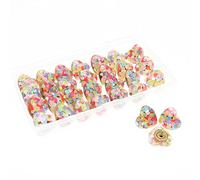 BITEYI Heart Sequin Push pins,30 Pcs Cute Heart Amber Thumbtacks Decorative Pushpin for Photos Wall,Maps,Bulletin Board,Cork Boards(Color)