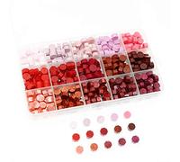 BITEYI Sealing Wax Beads,Octagon Sealing Wax Beads for Wax Stamp Sealing Letter and Vintage Wedding Invitation Decorative,15 Colors,375 pcs (Red)