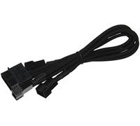 BitFenix 20cm Molex to 3x 3-Pin Adapter - Sleeved Black/Black