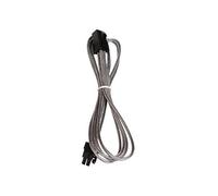BITFENIX 45cm 4-Pin ATX12V Extension Cable - Sleeved Silver/Black