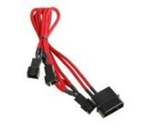 BitFenix 5V 20cm Molex to 3x 3-Pin Adapter - Sleeved Red/Black