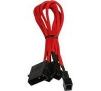 BitFenix 7V 20cm Molex to 3x 3-Pin Adapter - Sleeved Red/Black