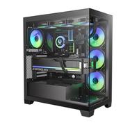 BitFenix CETO High Airflow Gaming PC Case Black - Panoramic Tempered Glass - Reverse Link Motherboard Compatible - 4xInfinity Mirroring ARGB Fans (3X Reverse