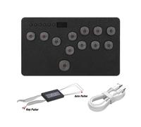 BITFUNX FLATBOX Gaming Keypad, Arcade Stick Flatbox Pro Leverless Controller - Supports SOCD & Hot Swap, Arcade Controller Street Fight for PC/PS3/PS4/PS5/Switch/Steam with Custom RGB & TURBO