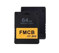 BITFUNX PS2 Fat FMCB Free McBoot Card v1.966, Memory Card for PS2 Fat Console - Plug & Play Video Game Adapter with No Lag (64MB)