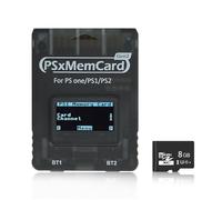 BITFUNX PSxMemCard Gen2 Memory Card - Supports Firmware Upgrade, Unlimited Storage and Sd2psXtd, Includes a 8GB MicroSD Card, High Speed Game Memory Card for PS2/PS1/PS One Console