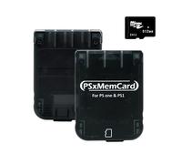 BITFUNX RetroScaler Psxmemcard PS1 Memory Card - Supports Firmware Upgrade and Save Data Game Card, Includes a 512MB Micro SD for & PS One Console