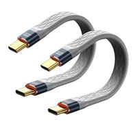 BITHAI 5.2 inch 2Pack for Thunderbolt 4 Cable 240W, Short USB C Cabl e, 40Gbps USB4 Cable 8K@60Hz, 4K@144Hz Compatible with iPhone 16/15, Thunderbolt 3, eGPU, SSD, Surface Pro, MacBook Pro