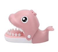 Biting Finger Game Interactive Stress Relief Toy Surprise Action Party Game Family Fun with Random Bite Mechanism for Kids Adults Ages 3+ Gifts (Biting hand whale pink)