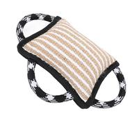 Biting Pad with 3 Strong Handles Jute Tear Withstanding Dog Bite Tug Toy for Adult Dogs - Interactive Play Tool for Breeds Like German Shepherd - Ideal for Training, Promotes Healthy Chewing,