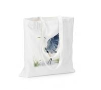 BitKan Blue Heron Canvas Tote Bag with Inner Pocket, Zen Nature Bird Themed Pattern Canvas Tote Bags for Work Travel Nurse Teacher, Unique Blue Heron Bird Watching Gifts for Women Birds Lovers