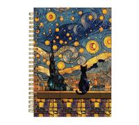 BitKan Funny Black Cat Hardcover Spiral Notebook 668